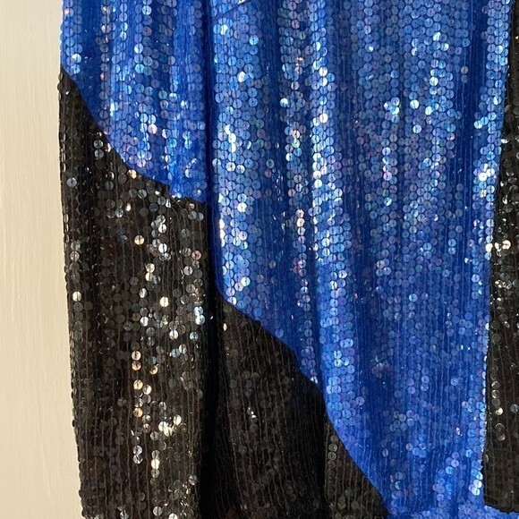 Sparkle for days in this vintage St. Martin color block dress.  See Measurements - Picture 2 of 6